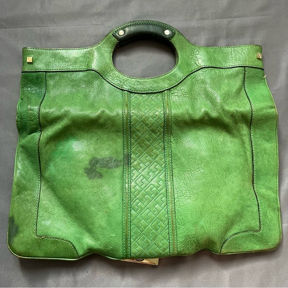 L.A.M.B. Gwen Stefani Clutch Y2K Foldable Leather Bag Stains Read Description - Picture 8 of 16